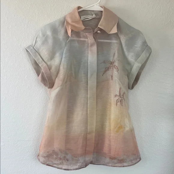 Zimmermann Illuminate Fitted Blouse – Size 0 / US 4 – NWT